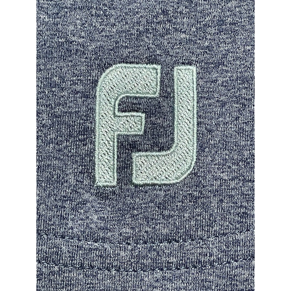 Footjoy Golf Polo Heather Blue Stripes Suze Large EUC!